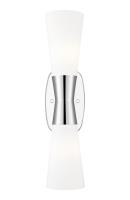 Two Light Wall Sconce by Z-Lite - Emrys Collection, Polished Nickel Finish - 4504-2S-PN