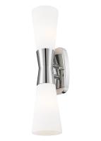 Two Light Wall Sconce by Z-Lite - Emrys Collection, Polished Nickel Finish - 4504-2S-PN