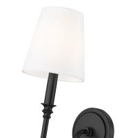 One Light Wall Sconce by Z-Lite - Jisele Collection, Matte Black Finish - 4505-1S-MB