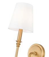 One Light Wall Sconce by Z-Lite - Jisele Collection, Rubbed Brass Finish - 4505-1S-RB