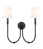Two Light Wall Sconce by Z-Lite - Jisele Collection, Matte Black Finish - 4505-2S-MB