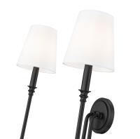 Two Light Wall Sconce by Z-Lite - Jisele Collection, Matte Black Finish - 4505-2S-MB