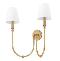 Two Light Wall Sconce by Z-Lite - Jisele Collection, Rubbed Brass Finish - 4505-2S-RB