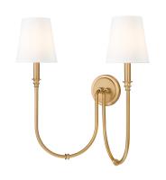 Two Light Wall Sconce by Z-Lite - Jisele Collection, Rubbed Brass Finish - 4505-2S-RB