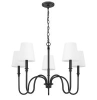 Five Light Chandelier by Z-Lite - Jisele Collection, Matte Black Finish - 4505-5MB