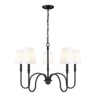 Five Light Chandelier by Z-Lite - Jisele Collection, Matte Black Finish - 4505-5MB