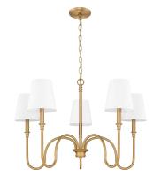Five Light Chandelier by Z-Lite - Jisele Collection, Rubbed Brass Finish - 4505-5RB