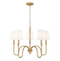 Five Light Chandelier by Z-Lite - Jisele Collection, Rubbed Brass Finish - 4505-5RB