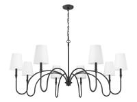 Eight Light Chandelier by Z-Lite - Jisele Collection, Matte Black Finish - 4505-8MB
