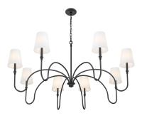 Eight Light Chandelier by Z-Lite - Jisele Collection, Matte Black Finish - 4505-8MB