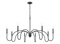 Eight Light Chandelier by Z-Lite - Jisele Collection, Matte Black Finish - 4505-8MB