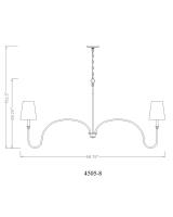 Eight Light Chandelier by Z-Lite - Jisele Collection, Matte Black Finish - 4505-8MB