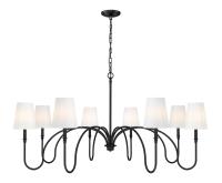 Eight Light Chandelier by Z-Lite - Jisele Collection, Matte Black Finish - 4505-8MB