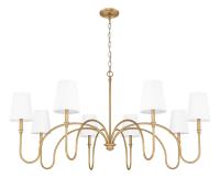Eight Light Chandelier by Z-Lite - Jisele Collection, Rubbed Brass Finish - 4505-8RB