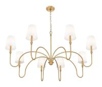 Eight Light Chandelier by Z-Lite - Jisele Collection, Rubbed Brass Finish - 4505-8RB