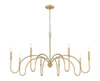 Eight Light Chandelier by Z-Lite - Jisele Collection, Rubbed Brass Finish - 4505-8RB