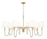 Eight Light Chandelier by Z-Lite - Jisele Collection, Rubbed Brass Finish - 4505-8RB