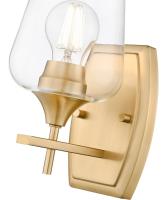 One Light Wall Sconce by Z-Lite - Joliet Collection, Burnished Brass Finish - 473-1S-BBR