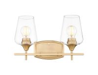 Two Light Vanity by Z-Lite - Joliet Collection, Burnished Brass Finish - 473-2V-BBR