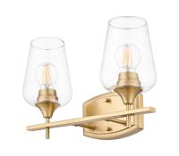 Two Light Vanity by Z-Lite - Joliet Collection, Burnished Brass Finish - 473-2V-BBR
