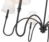 Six Light Chandelier by Z-Lite - Jisele Collection, Matte Black Finish - 4505-6MB