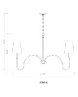 Six Light Chandelier by Z-Lite - Jisele Collection, Matte Black Finish - 4505-6MB