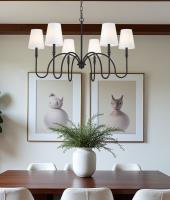 Six Light Chandelier by Z-Lite - Jisele Collection, Matte Black Finish - 4505-6MB