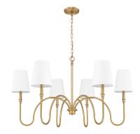 Six Light Chandelier by Z-Lite - Jisele Collection, Rubbed Brass Finish - 4505-6RB