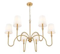 Six Light Chandelier by Z-Lite - Jisele Collection, Rubbed Brass Finish - 4505-6RB