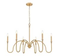 Six Light Chandelier by Z-Lite - Jisele Collection, Rubbed Brass Finish - 4505-6RB