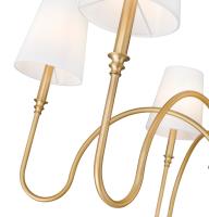 Six Light Chandelier by Z-Lite - Jisele Collection, Rubbed Brass Finish - 4505-6RB