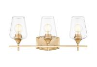 Three Light Vanity by Z-Lite - Joliet Collection, Burnished Brass Finish - 473-3V-BBR