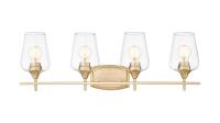 Four Light Vanity by Z-Lite - Joliet Collection, Burnished Brass Finish - 473-4V-BBR