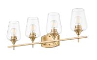 Four Light Vanity by Z-Lite - Joliet Collection, Burnished Brass Finish - 473-4V-BBR