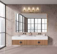 Four Light Vanity by Z-Lite - Joliet Collection, Burnished Brass Finish - 473-4V-BBR