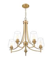 Five Light Chandelier by Z-Lite - Joliet Collection, Burnished Brass Finish - 473-5BBR