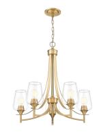 Five Light Chandelier by Z-Lite - Joliet Collection, Burnished Brass Finish - 473-5BBR
