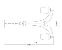 Five Light Chandelier by Z-Lite - Joliet Collection, Burnished Brass Finish - 473-5BBR