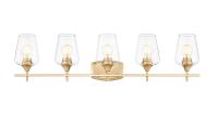Five Light Vanity by Z-Lite - Joliet Collection, Burnished Brass Finish - 473-5V-BBR