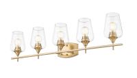 Five Light Vanity by Z-Lite - Joliet Collection, Burnished Brass Finish - 473-5V-BBR