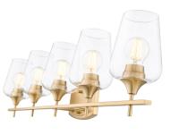 Five Light Vanity by Z-Lite - Joliet Collection, Burnished Brass Finish - 473-5V-BBR