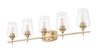 Five Light Vanity by Z-Lite - Joliet Collection, Burnished Brass Finish - 473-5V-BBR