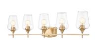 Five Light Vanity by Z-Lite - Joliet Collection, Burnished Brass Finish - 473-5V-BBR