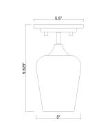 One Light Flush Mount by Z-Lite - Joliet Collection, Burnished Brass Finish - 473F1-BBR