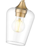 One Light Pendant by Z-Lite - Joliet Collection, Burnished Brass Finish - 473MP-BBR