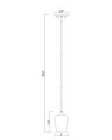 One Light Pendant by Z-Lite - Joliet Collection, Burnished Brass Finish - 473MP-BBR
