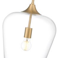 One Light Pendant by Z-Lite - Joliet Collection, Burnished Brass Finish - 473P12-BBR