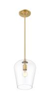One Light Pendant by Z-Lite - Joliet Collection, Burnished Brass Finish - 473P9-BBR