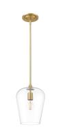 One Light Pendant by Z-Lite - Joliet Collection, Burnished Brass Finish - 473P9-BBR