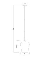 One Light Pendant by Z-Lite - Joliet Collection, Burnished Brass Finish - 473P9-BBR